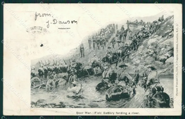 Anglo Boer War South Africa Woodville postcard cartolina QT5252