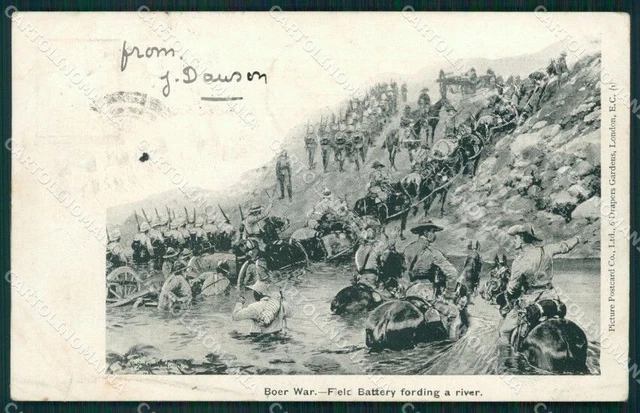 Anglo Boer War South Africa Woodville postcard cartolina QT5252