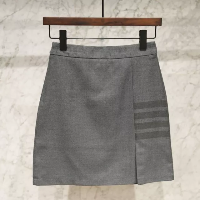 Thom Browne Women's Bar Wrap Skirt Slim Fit Half Skirt Wrap Hip Skirt