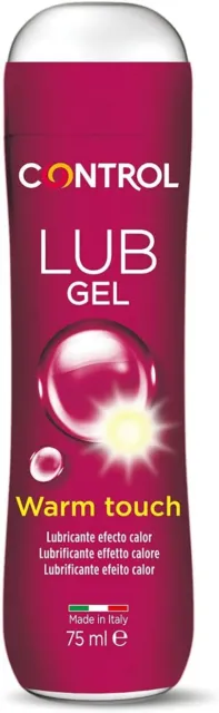 Control Gel Lubricante sexual Base Agua efecto calor 75ml,hipoalergenico,no pega