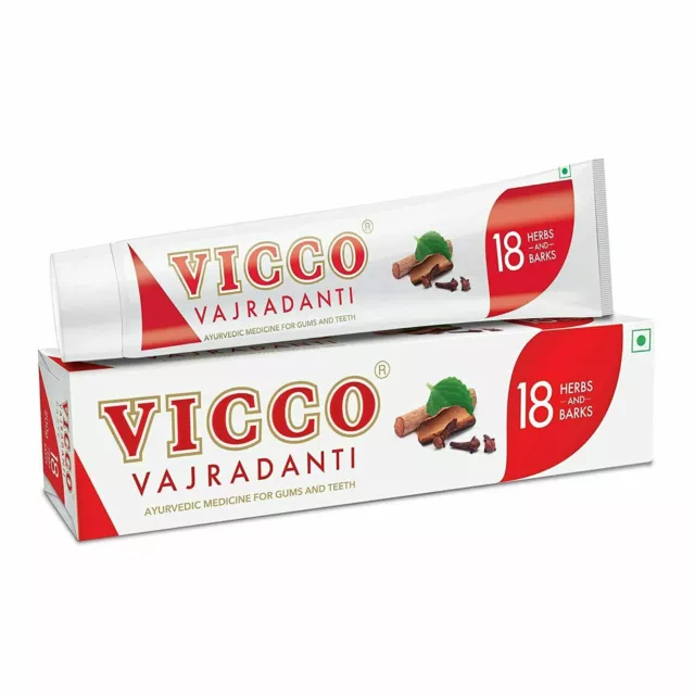 3X Vicco Vajradanti Dentifricio Ayurvedico Herbal Toothpaste 200 Gram
