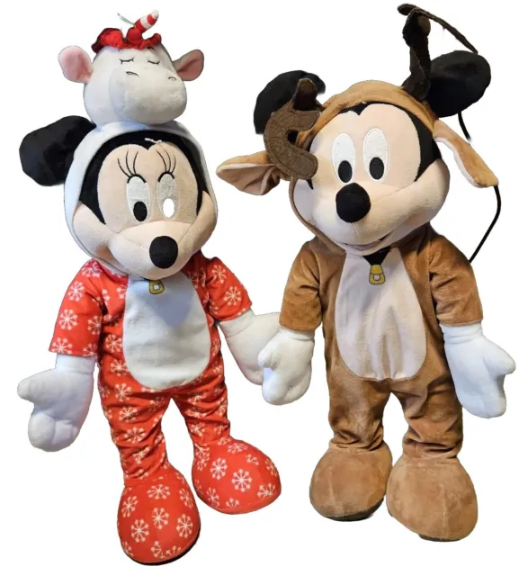 Renos Disney Mickey Mouse 23 pulgadas de alto y Minnie Mouse con traje de unicornio