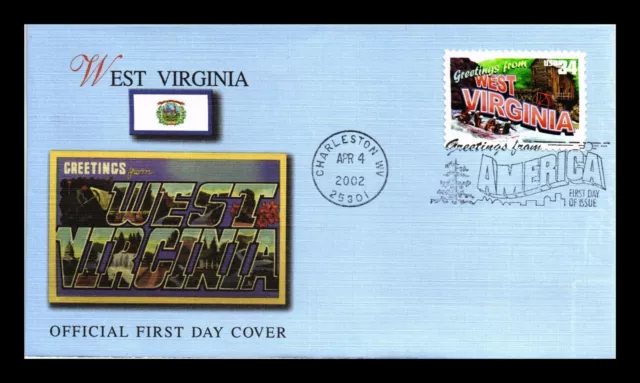 Dr Jim Stamps Us Greetings From West Virginia First Day Issue Fleetwood Cover