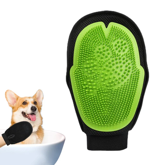 1 Pair Pet Dog Cat Hair Remover Mitt Massage Brush Deshedding Grooming Gloves