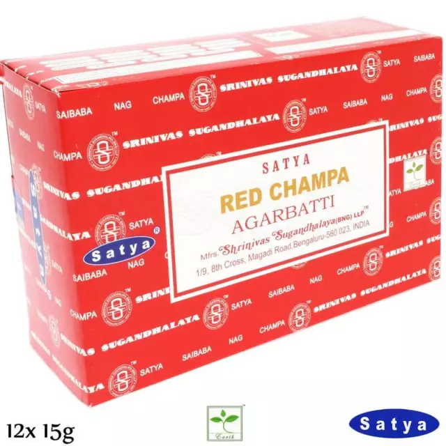 RED CHAMPA von Satya BNG 1 Earth 12x 15g BIG PACK RäucherSTÄBCHEN Nag Champa