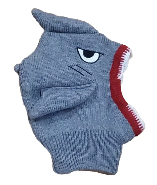 Knitted SHARK Balaclava Beanie Hat Cap Baby Toddler Kids Boy Girl Winter Warm