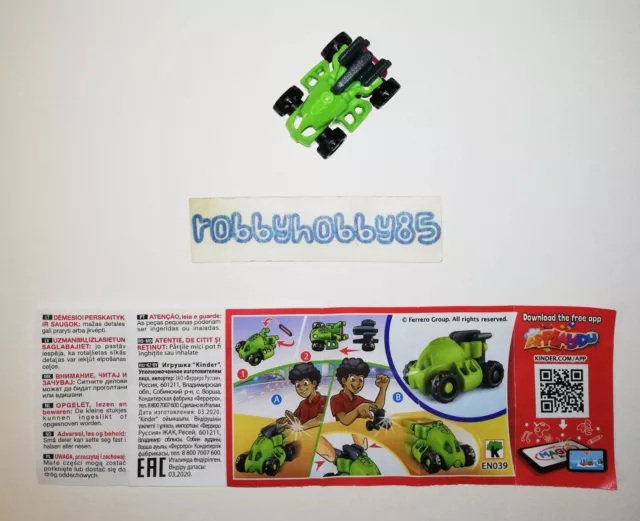 EN039 Auto Vert + Bpz Variante 2020/2021 ( Eac 03.2020) Kinder surprise Italie