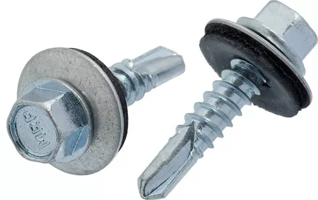 Self-Drilling Roofing Screws Farmer Screws with EPDM Sealing Washer Painted