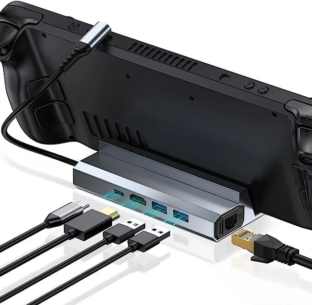 Station D'Accueil 7-en-1 Pour Steam Deck - Avec Emplacement SSD M.2, HDMI 4K, Charge PD 100W, Ethernet