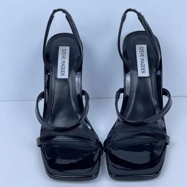 Steve Madden Gracey Heeled Sandal - Size 7 M in Patent Black (pre-owned)