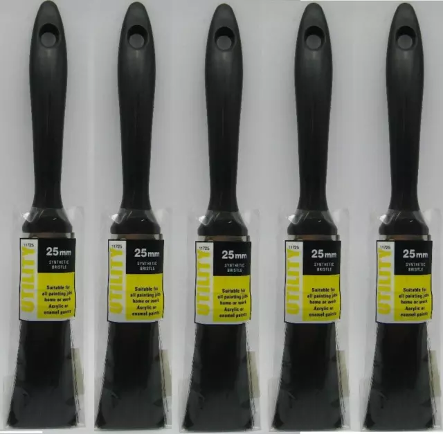 Paint Brushes Uni Pro Utility Brushes 25mm - pack of 5