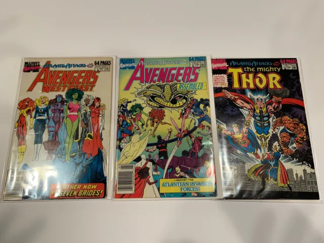Avengers Annual 18 Thor Annual 14 West Coast 4 Marvel Atlantis Attacks Newsstand