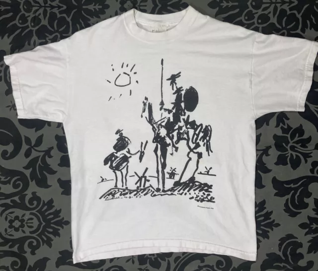 Vtg Pablo Picasso Don Quixote Artwork T Shirt Officially Licensed 2002 Vtg Pablo Picasso Don Quixote Artwork T Shirt Officially Licensed 2002