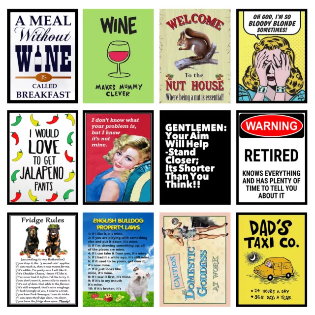Funny, Retro Metal Signs/Plaques, Cool Novelty Gift, Quotes 14