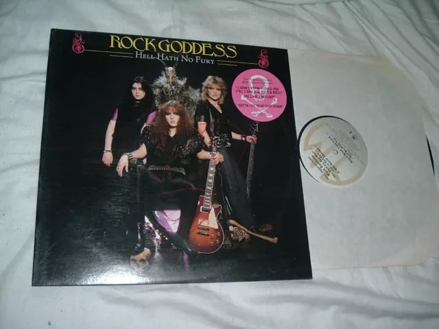 Rock Goddess Hell Hath No Fury '84 LP Britannique Cheveux Métal Orig. Hyp Bâton