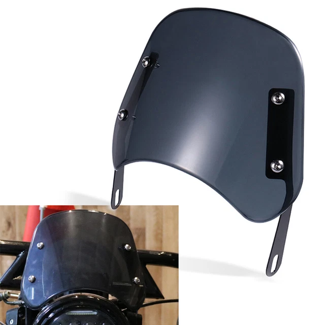 Motorcycle Headlight Windshield Windscreen For 5-7'' Round Headlamp Smoken