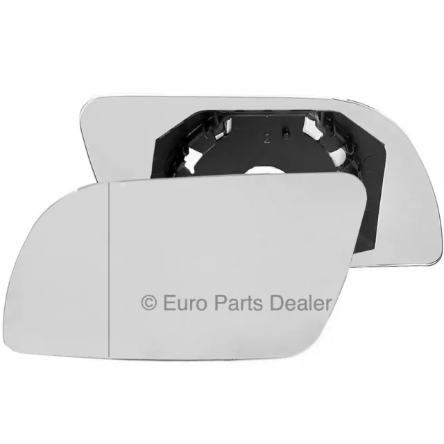 Wing mirror glass for Volkswagen Polo 02-05 Left Passenger side Aspherical