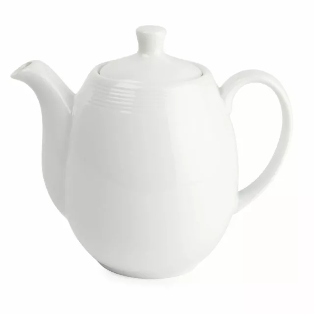 Olympia Linear Teapots / Coffee Pots Made of Porcelain in White - 1L Pack of 4 2