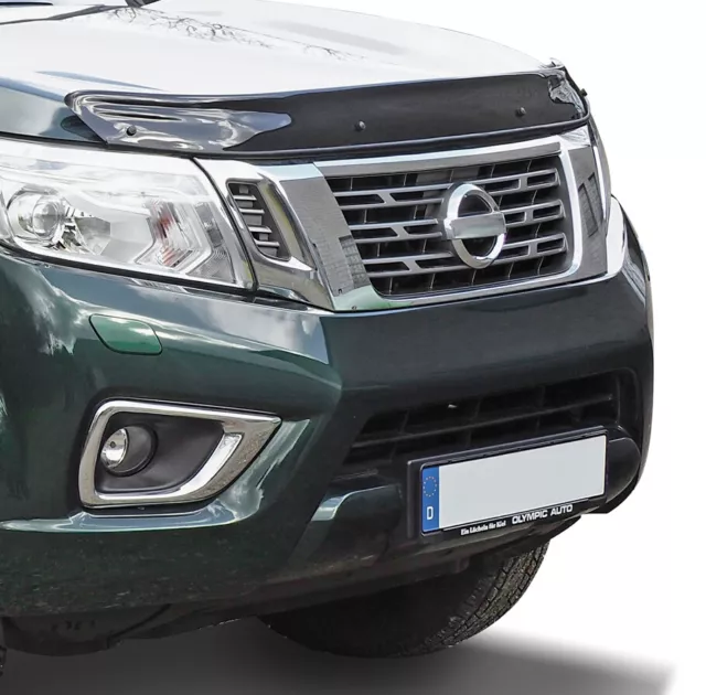 Windabweiser Deflektor Motorhaubenschutz Schutzleiste für Nissan Navara 15-21