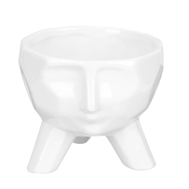 Maceta de cerámica con forma de cara creativa maceta soporte para plantas suculentas