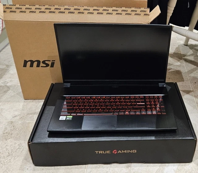 Msi gf75 sottile 17,3" - 32 GB, Intel i7-10750H, unità di memoria a stato solido 512 GB, 1 TB SDD NVIDIA GTX