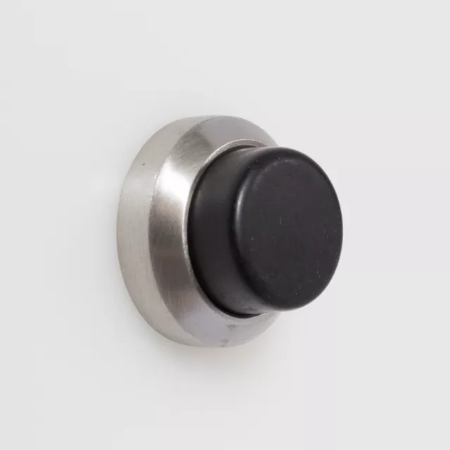 Small Door Stop Size Floor or Wall Mounted Button Design To Be Discrete