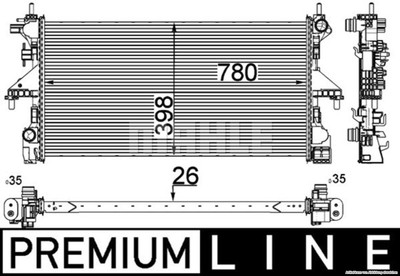 MAHLE MOTORE RADIATORE ACQUA REFRIGERANTE BEHR *** Premium Line *** CR 308 000p per RENAULT 