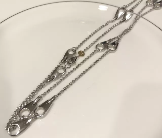 Movado Authentic Sterling Silver & 18k Yellow Gold Necklace Movado Authentic Sterling Silver & 18k Yellow Gold Necklace