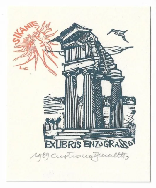 CRISTIANO BECCALETTO: Exlibris für Enzo Grasso