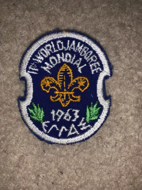 Boy Scout Souvenir White Odd Badge Bdr Mondial 1963 Greece World Jamboree Patch Boy Scout Souvenir White Odd Badge Bdr Mondial 1963 Greece World Jamboree Patch