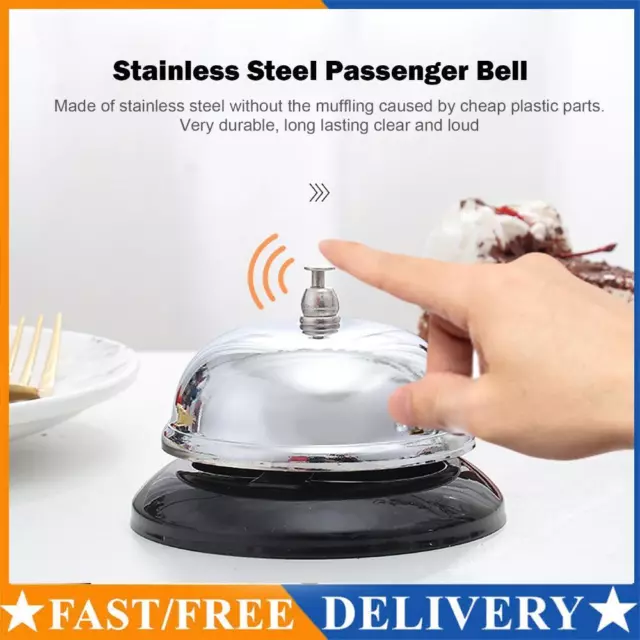 Ring Bell 3.3 Inch Anti Slip Base Stainless Steel for Hotels Schools Restaurants
