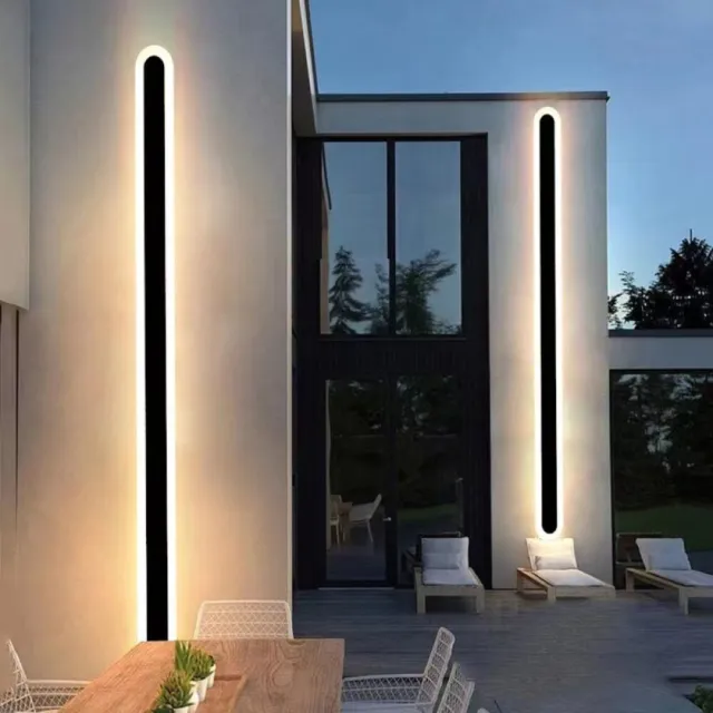 Modern LED Wall lamp Waterproof Outdoor Light Long Strip Aluminum Garden Porch