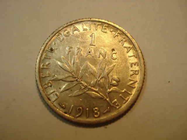 France    Silver   1   Franc   1918