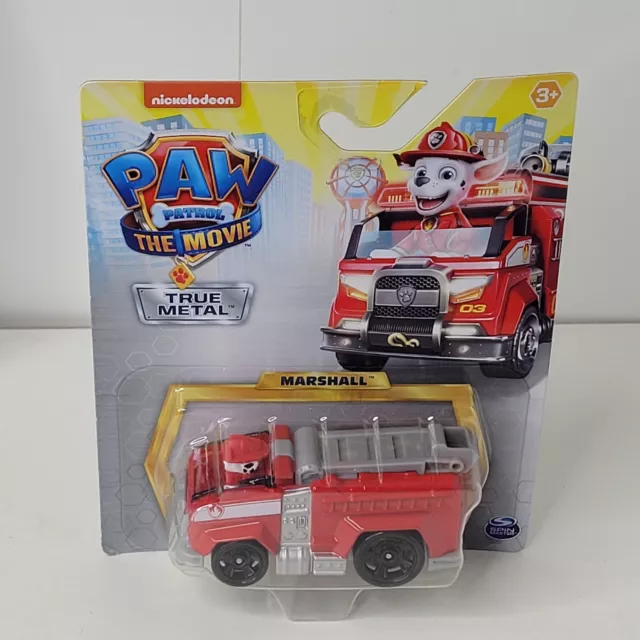 PAW PATROL The Movie MARSHALL NEW Diecast CAR True Metal Fire Truck Nickelodeon