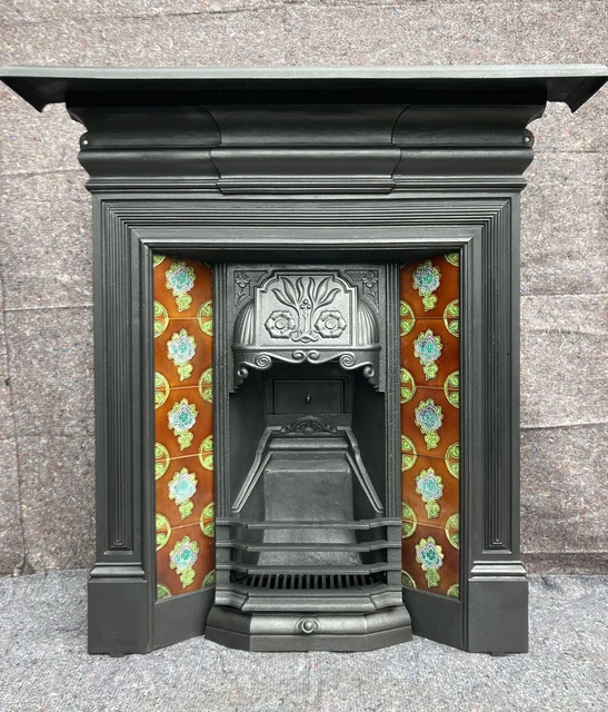 ANTIQUE CAST IRON Fireplace / Fire Surround / Victorian / Edwardian ...