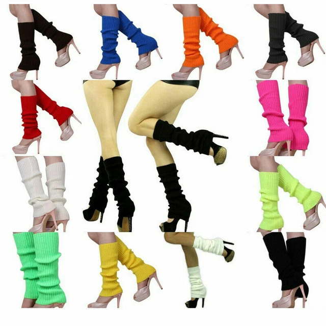 Womens Knit Crochet High Knee Leg Warmers Leggings Boot Socks Slouch Winter Warm