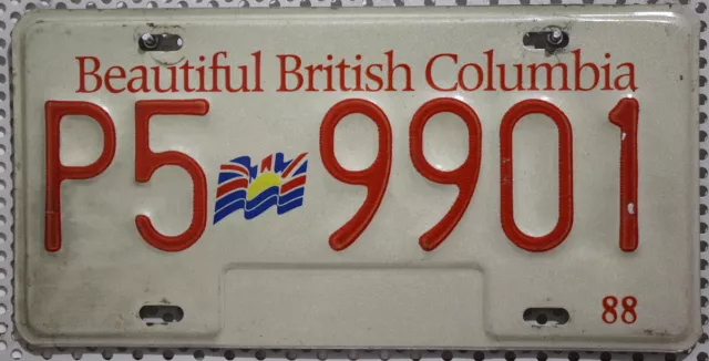 Kanada Nummernschild Auto Kennzeichen BRITISH COLUMBIA License Plate Canada P5 9