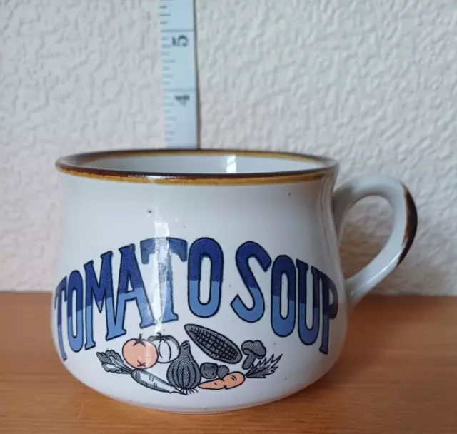 Soup Mug Bundle Tomato Chicken Bowl Retro Vintage Style Stoneware 2