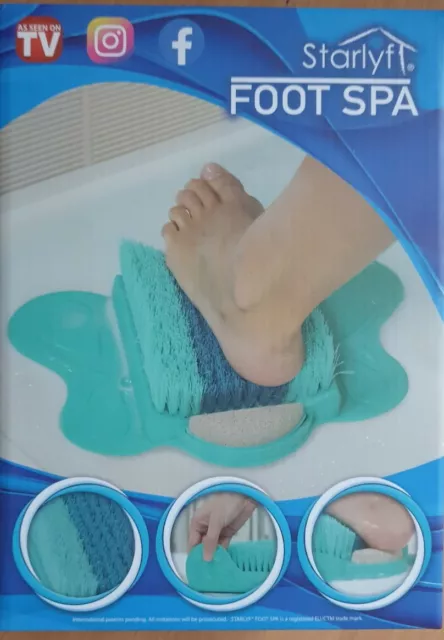 Starlyf® Fußbürste - Fußreiniger für Badewanne mit Bimsstein Foot Spa