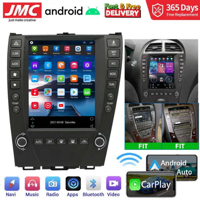 9.7" Android Car Stereo Radio GPS NAVI Carplay For Lexus ES Series ES240 ES350