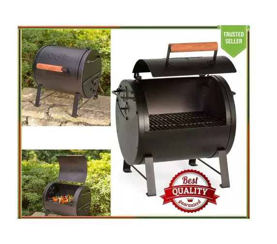 Char-Griller Table Top Grill And Side Fire Box Charcoal BBQ