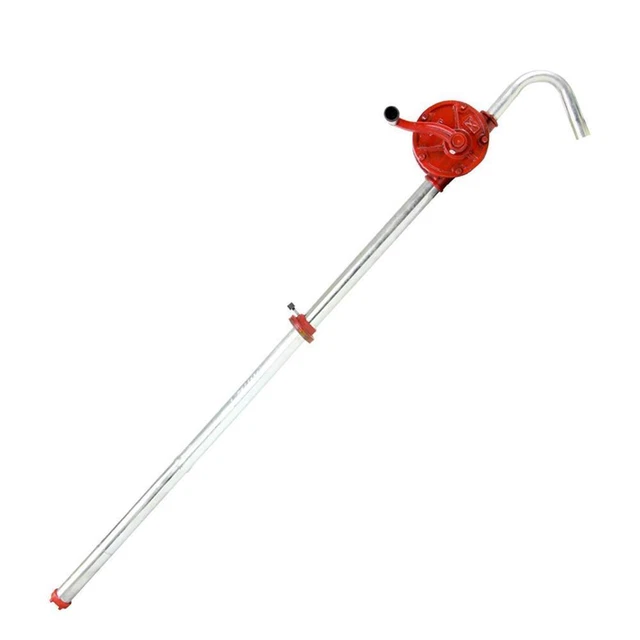 55 GALLON MANUAL Hand Crank Rotary Pump Oil Fuel Transfer Suctin Drum