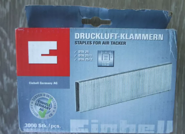 Einhell Klammern für DTA 25/2 Druckluft-Tacker 5,7 x 25 mm  / 3000 Stück