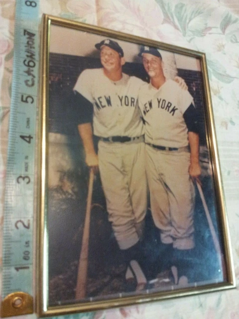 VintageNew York Yankees Roger Maris and Mickey Mantle Photograph Framed - Nice!