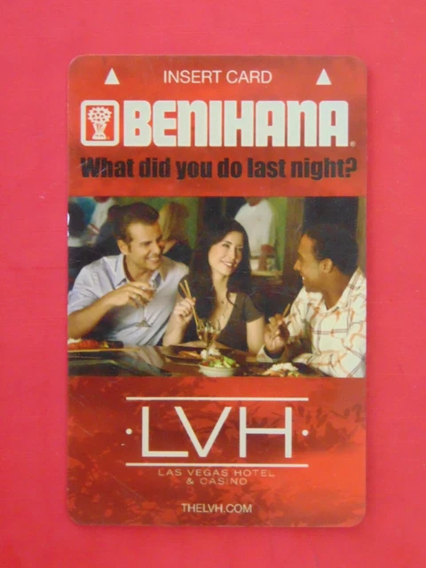 CASINO LVH Hilton Hotel Room Key Card Las Vegas NV Benihana Resorts World