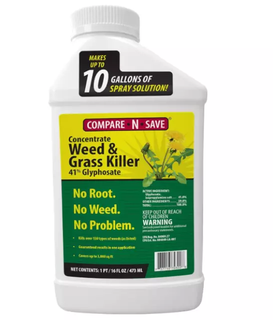 Compare-N-Save 75322 Herbicide Concentrate Mix Root Weed and Grass Killer 16 oz