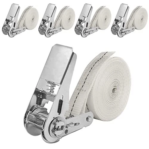 NIUXX 4 Pezzi 6m Cinghie di Ancoraggio con Cricchetto Cinghie a Cricchetto Ci...