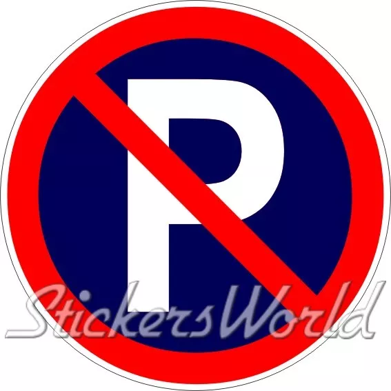 NO PARKING Interdit PAS DE PARKING Garage Sign Sticker Autocollant 180mm