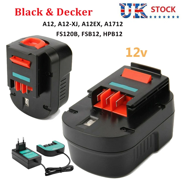 12V 4000mAh Ni-MH Batteria Per Black Decker A1712 A12 A12-XJ A12EX - Foto 5