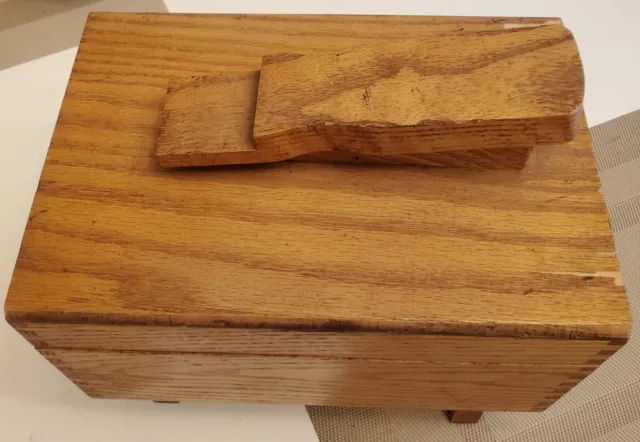Vintage Wood Shoeshine Box Shoe Polish Tools MCM